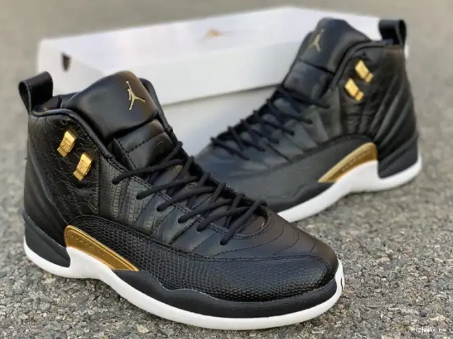 Rep MAX Jordan 12 Black Air AO6068-007 Retro 'Reptile' Gold-White Metallic 0529